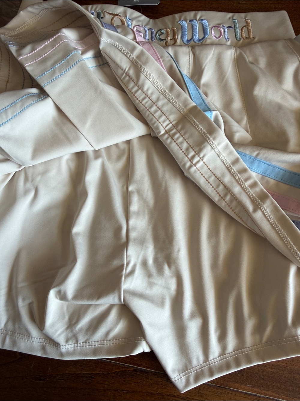 Her Universe Cream Circle Skirt with Pastel Blue, Pink & Lavender Stripes - Picture 6 of 7